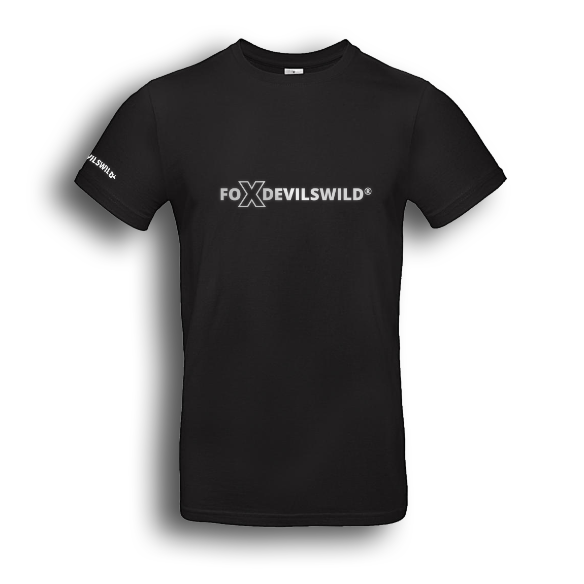 Foxdevilswild® T-Shirt - style eleven - Workwear / Freizeitshirt schwarz / silber