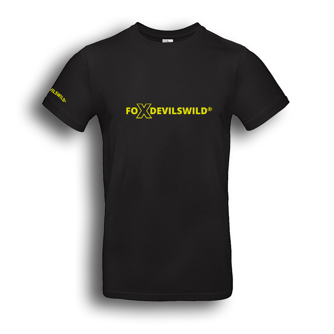 Foxdevilswild® T-Shirt - style eleven - Workwear / Freizeitshirt schwarz / lime