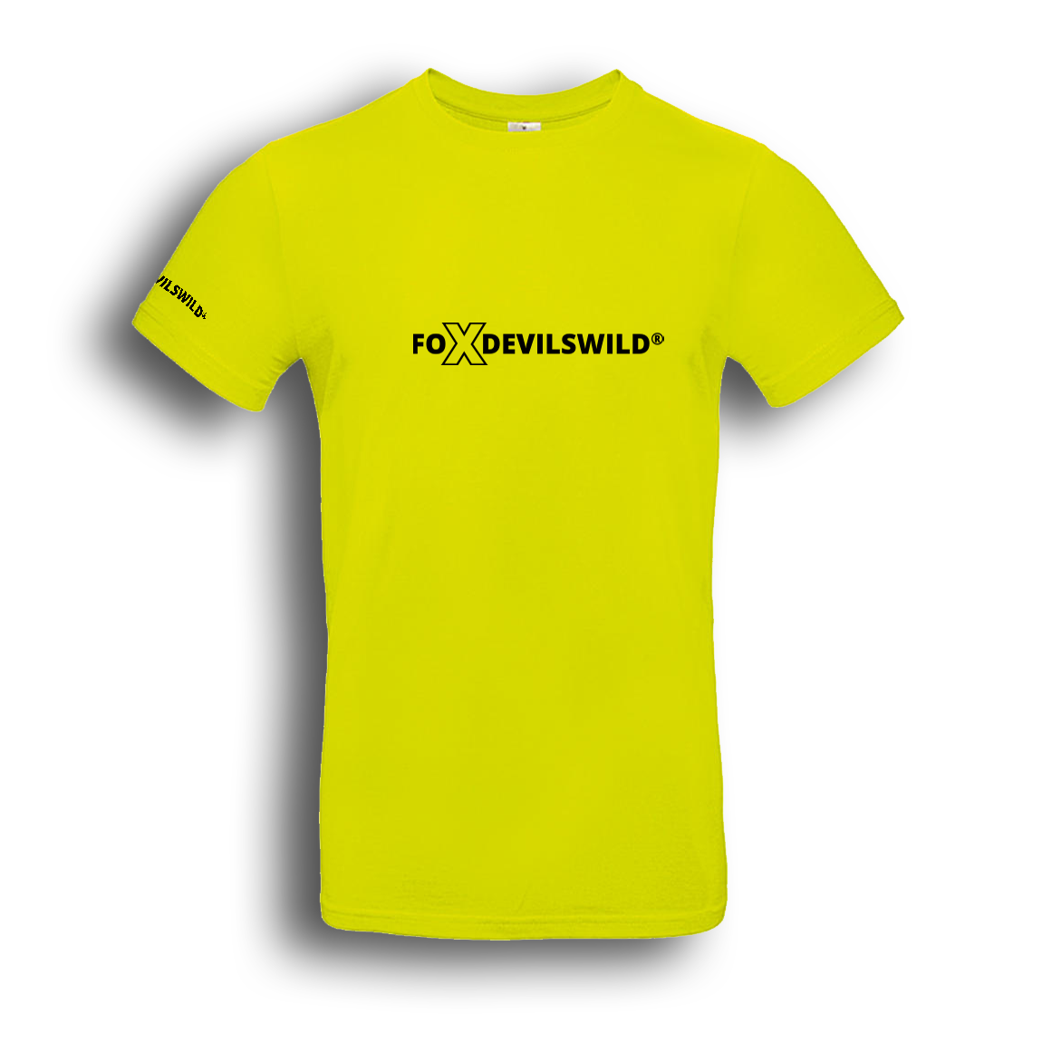 Foxdevilswild® T-Shirt - style eleven - Workwear / Freizeitshirt lime / schwarz
