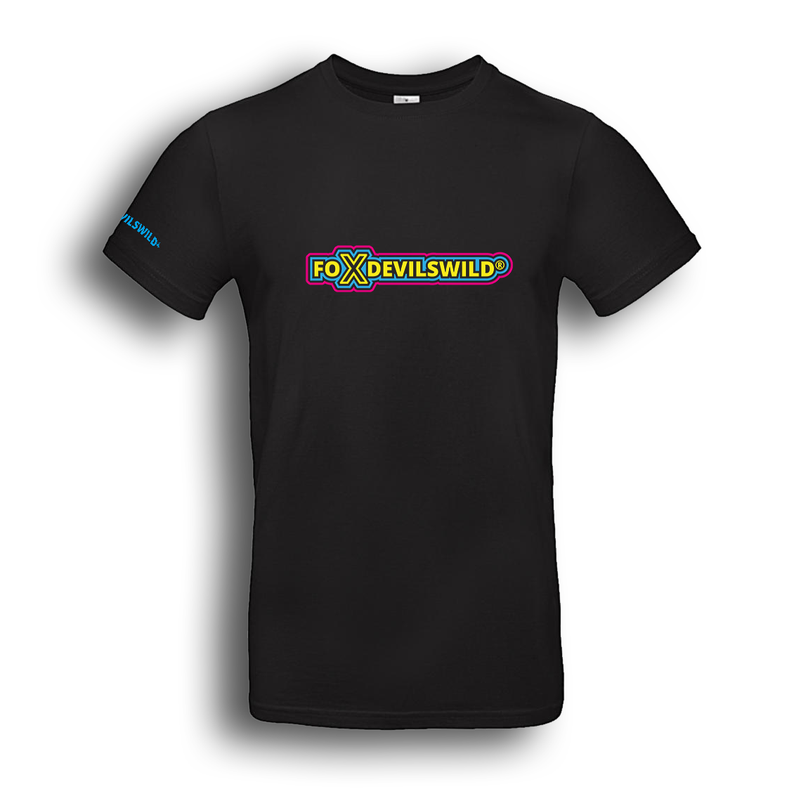 Foxdevilswild® T-Shirt - warp lime - Workwear / Freizeitshirt schwarz